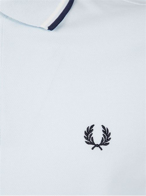 Polo manica corta con doppio bordino e logo ricamato FRED PERRY | M3600Y25